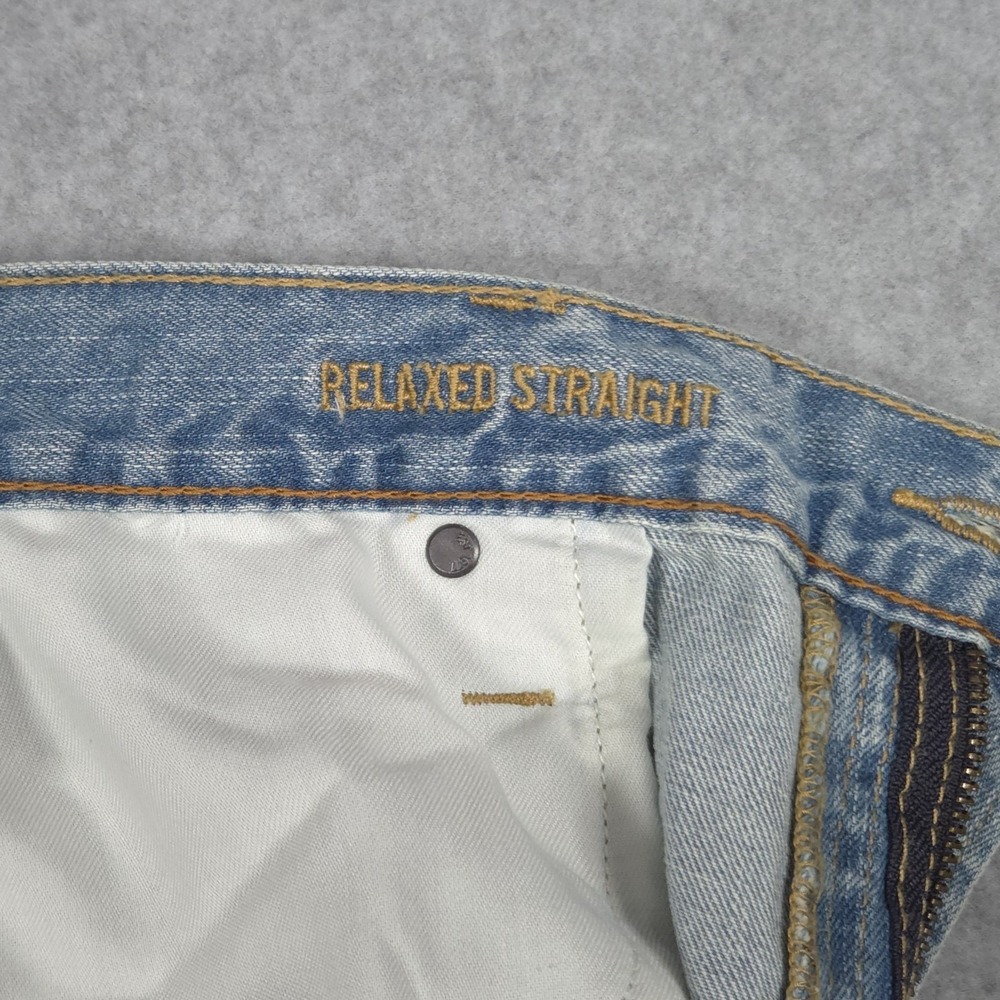 American Eagle Mens Size 40x30 Light Blue Relaxed Straight Denim Jeans Unworn - Picture 7 of 16